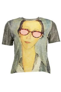 DESIGUAL T-SHIRT Z KRÓTKIM RĘKAWEM DAMSKI ZIELONY - Koszulki i topy damskie - miniaturka - grafika 1