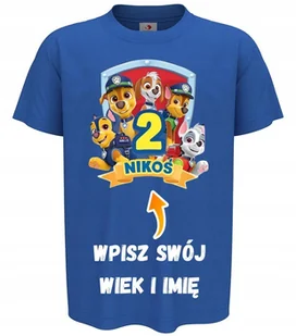 Koszulka dziecięca urodzinowa Psi Patrol prezent na 2 3 4 5 6 7 8 urodziny - Moda i Uroda OUTLET - miniaturka - grafika 1