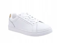 Półbuty damskie - TOMMY HILFIGER BUTY DAMSKIE SZNUROWANE BIAŁE NA CO DZIEŃ 37 JWF - miniaturka - grafika 1