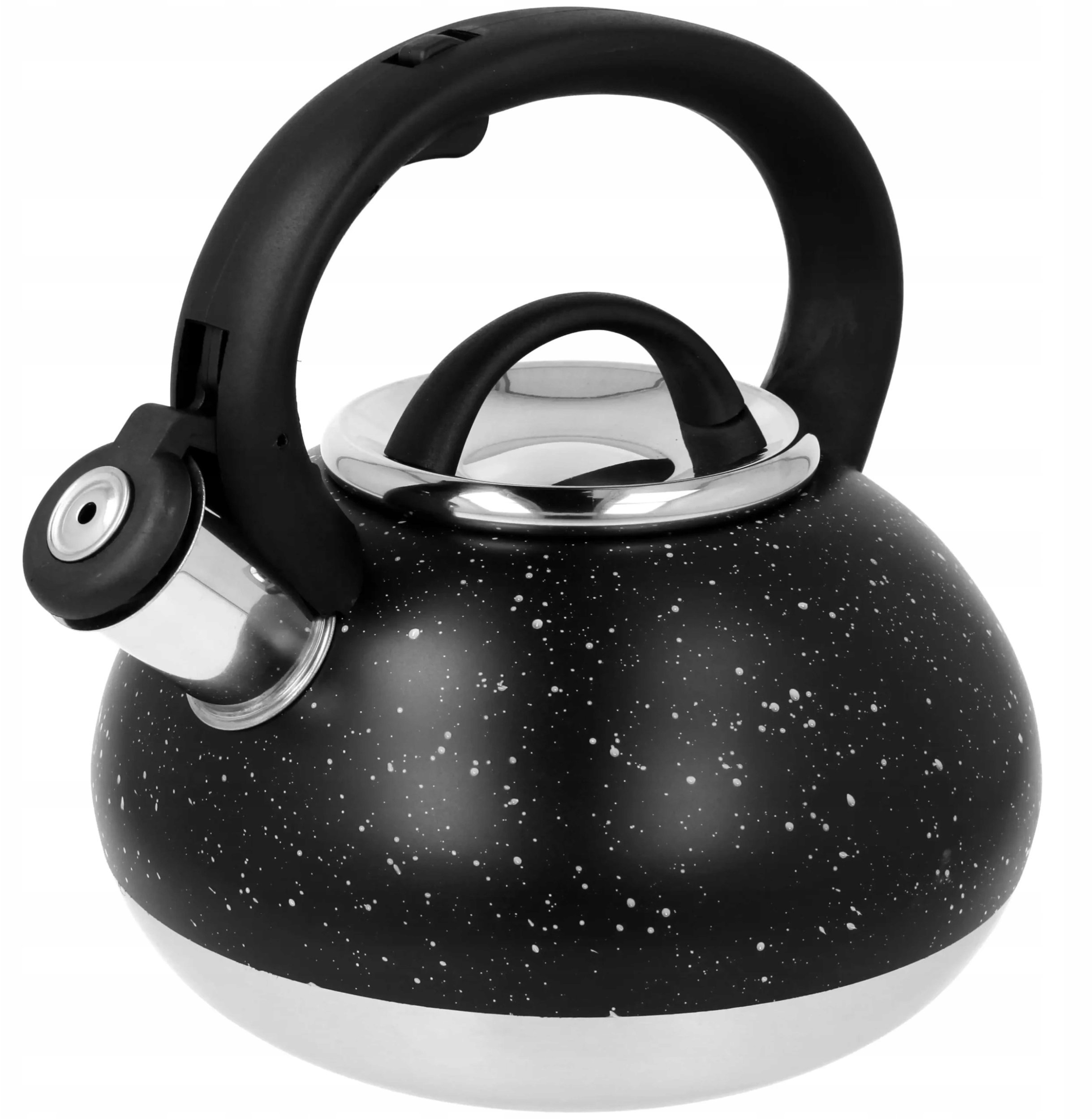 Brunbeste Czajnik stalowy z gwizdkiem 2.0L indukcja gaz czarny marmurek BRUNBESTE BB-2397