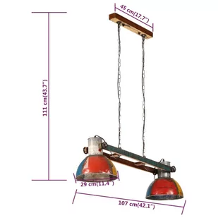 Lumarko Industrialna lampa wisząca, 25 W, kolorowa, 111 cm, E27! - Lampy sufitowe - miniaturka - grafika 11