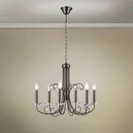 Lampy sufitowe - ORION Żyrandol Ariane, nikiel, Ø 67,5 cm, kryształ, 6-punktowa. - miniaturka - grafika 1