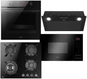 Zestawy AGD - Zestaw AGD do zabudowy Amica Piekarnik ED37214B X-TYPE + Płyta gazowa PGCD6111AOB + Kuchenka AMMB20E2SGB X-TYPE + Okap OMC6241B - miniaturka - grafika 1