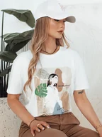 Bluzki damskie - T-shirt damski BRAVIS biały Dstreet RY2616-M/L - miniaturka - grafika 1