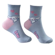 Skarpetki damskie - Skarpetki Bawełniane Długie Błękitne Cinnamoroll Damskie Kitty 36-40 - miniaturka - grafika 1