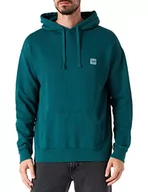 Bluzy męskie - Lee Core Loose Hoodie Męska bluza z kapturem, Szmaragd, XXL - miniaturka - grafika 1