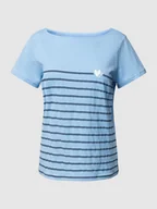 Koszulki i topy damskie - T-shirt w paski - miniaturka - grafika 1