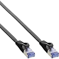 Kable miedziane - InLine Patchcord Płaski U/FTP Cat.6A czarny 3m 71803S - miniaturka - grafika 1