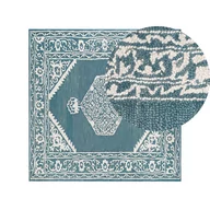 Dywany - Lumarko Dywan wełniany 200 x 200 cm biało-niebieski GEVAS - miniaturka - grafika 1
