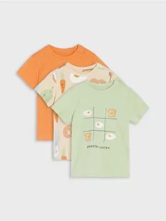 Pajacyki dla niemowląt - Sinsay - Koszulki 3 pack - zielony - grafika 1