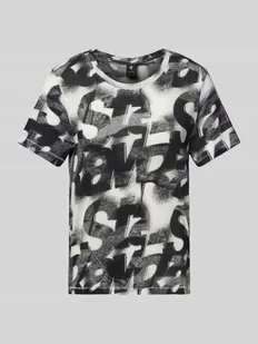 T-shirt z prążkowanym okrągłym dekoltem - Koszulki i topy damskie - miniaturka - grafika 1
