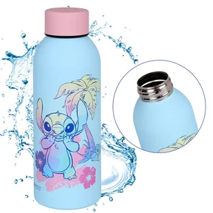 DISNEY Stitch Stalowa, niebieska butelka termiczna, bidon 500ml - Shakery i bidony sportowe DISNEY Stitch Stalowa, niebieska butelka termiczna, bidon 500ml - Shakery i bidony sportowe - miniaturka - grafika 1