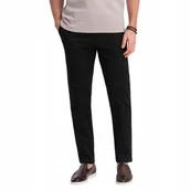 Spodnie męskie - Spodnie męskie chino o klasycznym kroju czarne V5 OM-PACP-0190 L - miniaturka - grafika 1