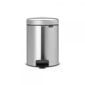 Kosze na śmieci - Brabantia Kosz pedałowy 5l, stal matowa - miniaturka - grafika 1