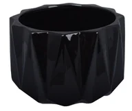 Donice - 16189-20 doniczka ceramiczna czarna 18,5x18,5x13cm - miniaturka - grafika 1