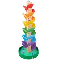 Zabawki zręcznościowe - Tooky Toy Drewniana Kolorowa Wieża Wirująca dla Dzieci - miniaturka - grafika 1