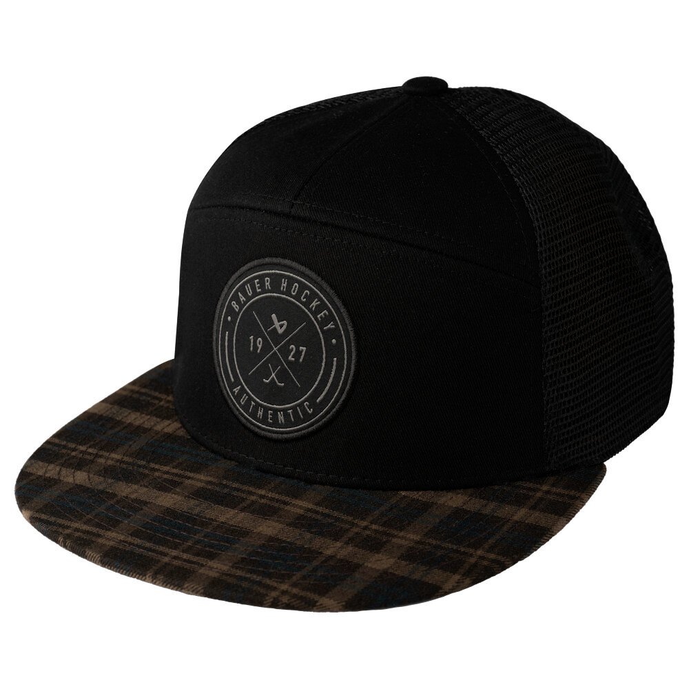 Męska czapka z daszkiem Bauer Flannel Snapback Black