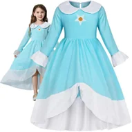 Stroje karnawałowe - Strój Księżniczka Rosalina Peach Sukienka Super Mario Na Bal Karnawał 152 158 - miniaturka - grafika 1