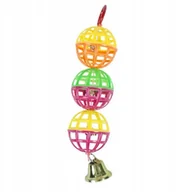 Akcesoria dla ptaków - DUVO+ ZABAWKA DLA PTAKÓW PIŁECZKI Z DZWONKIEM 15cm - miniaturka - grafika 1