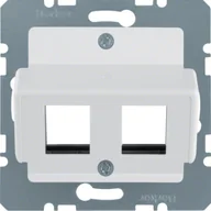 Gniazdka elektryczne - B.3/B.7 Płytka czołowa do gniazda modularnego Krone, biały mat - miniaturka - grafika 1