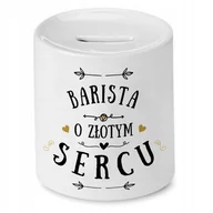 Skarbonki - Dla Baristy Skarbonka na Urodziny na Prezent z Nadrukiem ze Zdjęciem + Opakowanie na prezent (wzór 02) - miniaturka - grafika 1