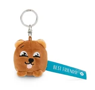 Plecaki - Breloczek „Best Friends!” 5cm - brązowy - Lojalny towarzysz dla wszystkich grup wiekowych z karabińczykiem, idealny do plecaka, torby, smyczy lub kluczy 62035 - miniaturka - grafika 1