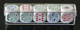 HOT Games Kości pokerowe małe w plastikowym pudełku 19284 - Gry planszowe - miniaturka - grafika 1
