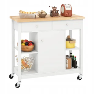 Wyspa kuchenna na kółkach Wózek kuchenny 99 x 46 x 90 cm - Wózki kuchenne - miniaturka - grafika 1