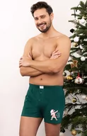 Majtki męskie - Bokserki męskie świąteczne zielone Kras, Kolor zielony, Rozmiar M, Italian Fashion - Intymna - miniaturka - grafika 1
