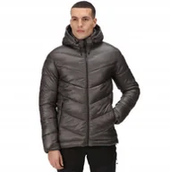Kurtki męskie - Męska kurtka puchowa z kapturem Regatta RMN203 864 szary XXL - miniaturka - grafika 1