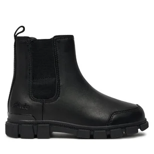 Kozaki Clarks Evyn Chelsea K. 26180291 Czarny - Buty dla dziewczynek - miniaturka - grafika 1