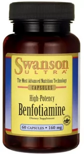 Swanson Benfotiamina (witamina B1), 160 mg, 60 kapsułek - Witaminy i minerały - miniaturka - grafika 1