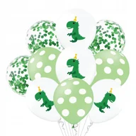 Balony i akcesoria - Balony 30 cm Dinozaury 10 sztuk Urodziny - miniaturka - grafika 1