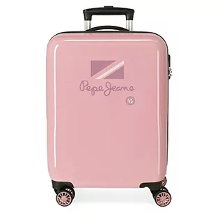 Pepe Jeans Holi walizka kabinowa różowa 38 x 55 x 20 cm sztywne ABS boczne zapięcie 34 l 2 kg 4 podwójne koła bagaż podręczny, różowa, walizka kabinowa, różowy, Walizka kabinowa - Walizki - miniaturka - grafika 1