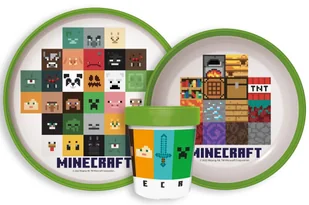 Zestaw obiadowy MINECRAFT talerzyk miska kubek Naczynia dla dzieci - Zestawy naczyń dla dzieci - miniaturka - grafika 1