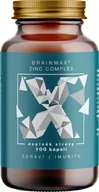 Witaminy i minerały - BrainMax Zinc Complex, Cynk, Selen, Miedź i Kurkuma, 100 kapsułek roślinnych - miniaturka - grafika 1