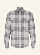 Moda i Uroda OUTLET - Ralph Lauren Purple Label Koszula Flanelowa Regular Fit Z Dodatkiem Jedwabiu grau - miniaturka - grafika 1