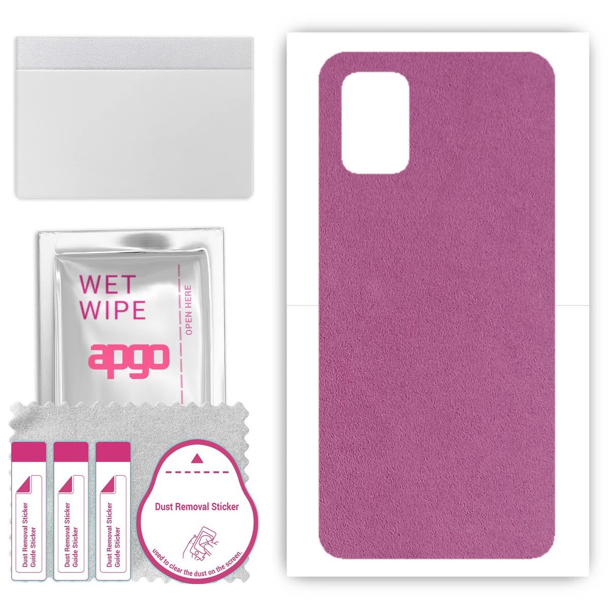 Folia naklejka skórka strukturalna na TYŁ Zamsz do Samsung Galaxy M51 - Zamsz Fioletowy - apgo SKINS