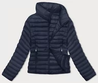 Kurtki damskie - PIKOWANA KURTKA DAMSKA ZE STÓJKĄ GRANATOWA (16M9111-215) - J STYLE - miniaturka - grafika 1