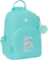Plecaki - Plecak Benetton Letter Mini zielony 25 x 30 x 13 cm - miniaturka - grafika 1