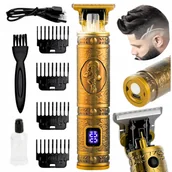 Trymery - MASZYNKA TRYMER DO STRZYŻENIA WŁOSÓW BRODY + 4 NAKŁADKI + WYŚWIETLACZ LCD - miniaturka - grafika 1
