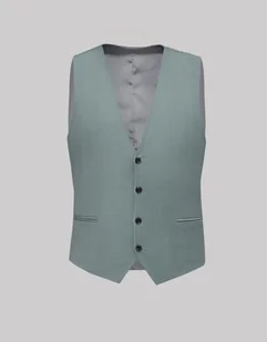 kamizelka bagaladi slim fit zielony - Kamizelki męskie - miniaturka - grafika 1