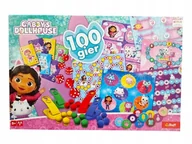 Zabawki interaktywne dla dzieci - Duży Zestaw Gra Planszowa Trefl 100 Gier Planszowych Koci Domek Gabi - miniaturka - grafika 1