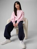 Bluzy dla dziewczynek - 4F Bluza dresowa loose bez kaptura dziewczęca - różowa 146/152 (10-12 lat) - miniaturka - grafika 1