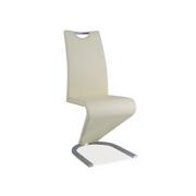 Fotele i krzesła biurowe - Signal Meble Krzesło ekoskóra H090 biały/chrom - miniaturka - grafika 1
