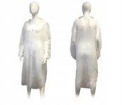 Odzież robocza - Fartuch jednorazowy medyczny ochronny biały zapinany na napy - rozmiar 4XL - miniaturka - grafika 1