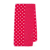 Apaszki i szaliki męskie - Damski szal w grochy i groszki różowo - biały - miniaturka - grafika 1