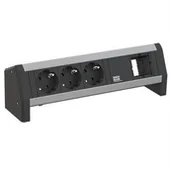 Gniazdka elektryczne - BACHMANN DESK 3xCEE7/3 1xCM - miniaturka - grafika 1