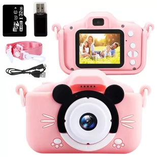 Aparat Cyfrowy Dla Dzieci, Bambino, Mickey z Kartą Pamięci 32GB, Różowy - Aparaty Cyfrowe - miniaturka - grafika 1