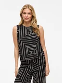 Bluzki damskie - Vila Bluzka w kolorze czarno-beżowym - miniaturka - grafika 1